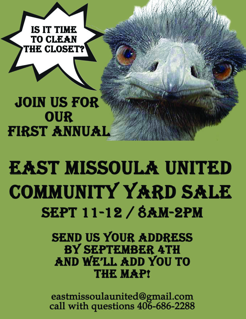 EMU Yard Sale Flyer